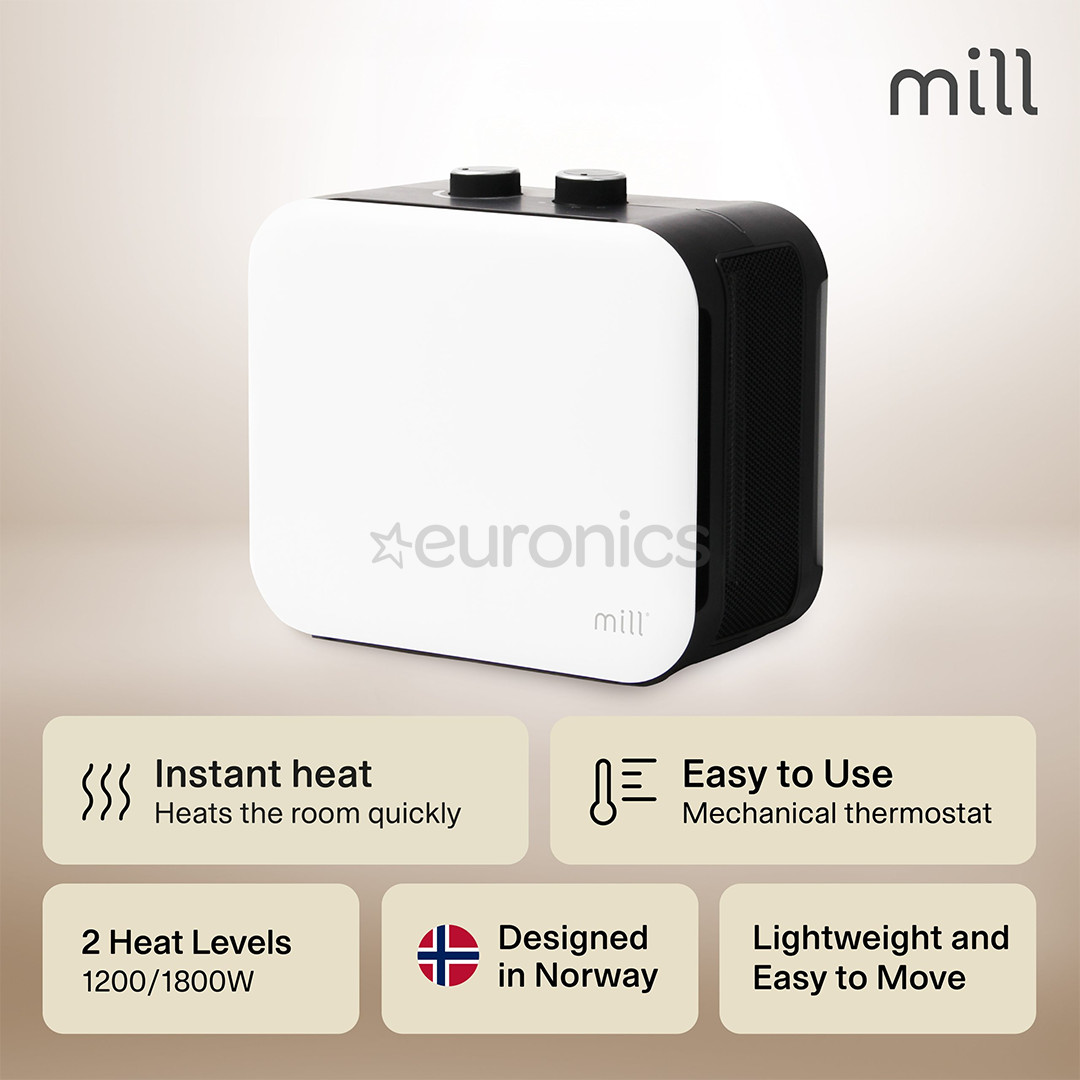 Mill Compact, 1800 Вт, белый - Термовентилятор