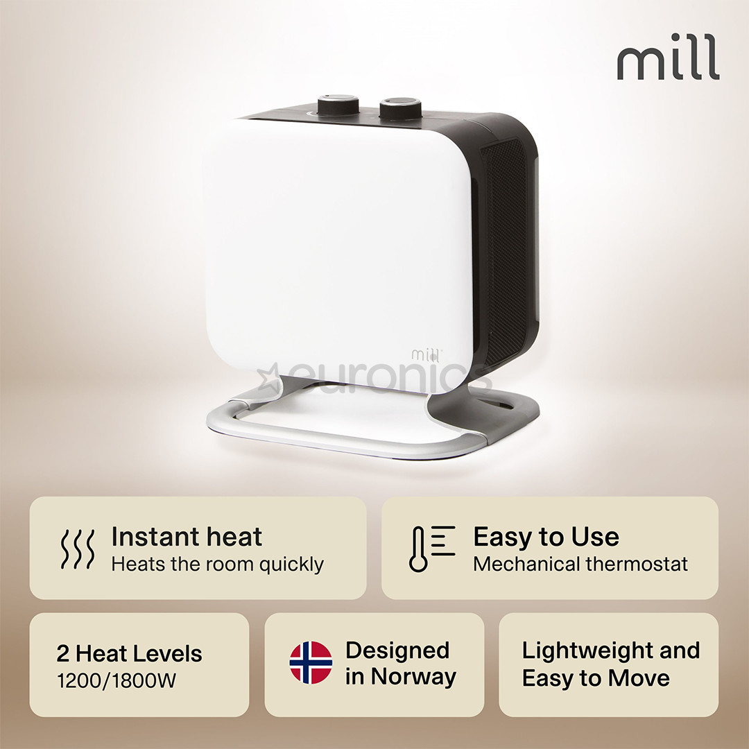 Mill Compact, 1800 Вт, белый - Термовентилятор