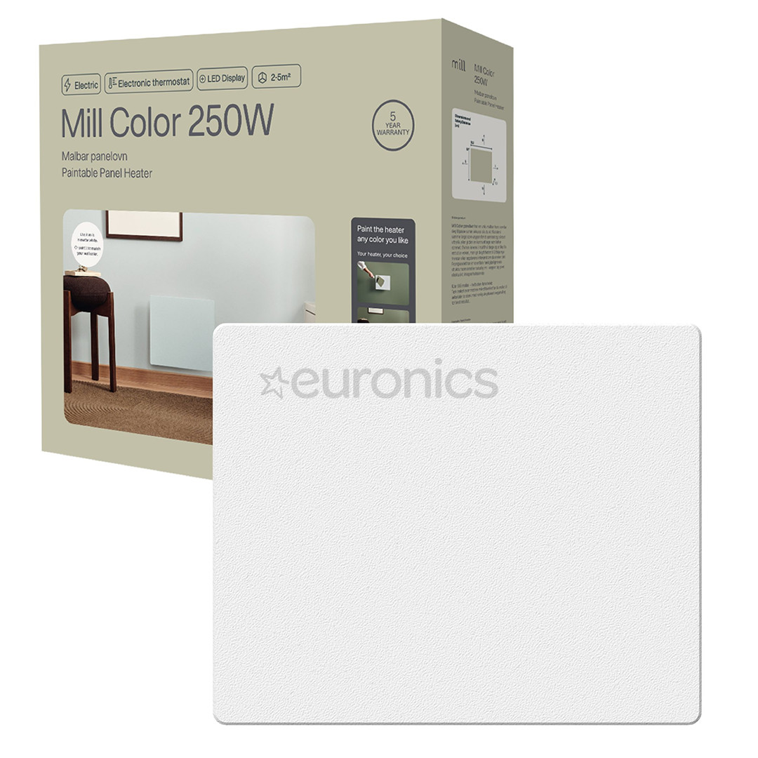 Mill Color, 250 Вт, белый – Окрашиваемый панельный обогреватель