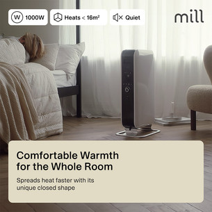 Mill Gentle Air, 1000 W, valge - Õliradiaator