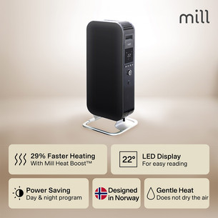 Mill Gentle Air, 1000 W, must - Õliradiaator