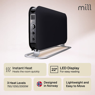 Mill Instant, 2000 W, must - Konvektor