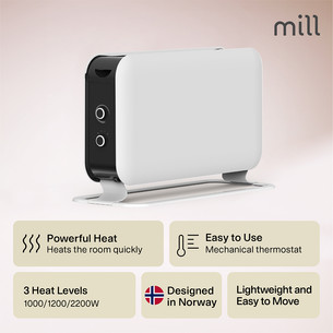 Mill Instant Max Mec, 2200 Вт, белый – Конвектор