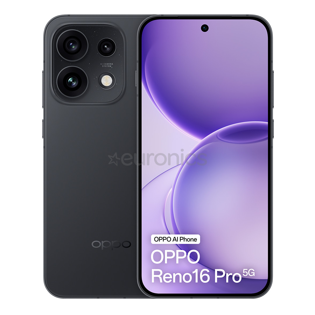 OPPO Reno16 Pro, must - Nutitelefon