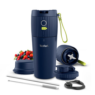 Tefal Lightmix+, 590 ml, dark blue - Portable blender