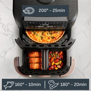 Tefal Ever Fry Trio, 2850 W, 12 L, black/copper - Air fryer