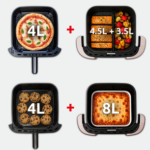 Tefal Ever Fry Trio, 2850 W, 12 L, black/copper - Air fryer