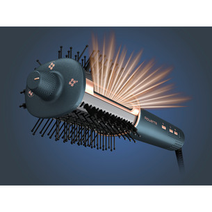 Rowenta Air Brush 3D, 1100 Вт, синий/медный - Фен-щетка