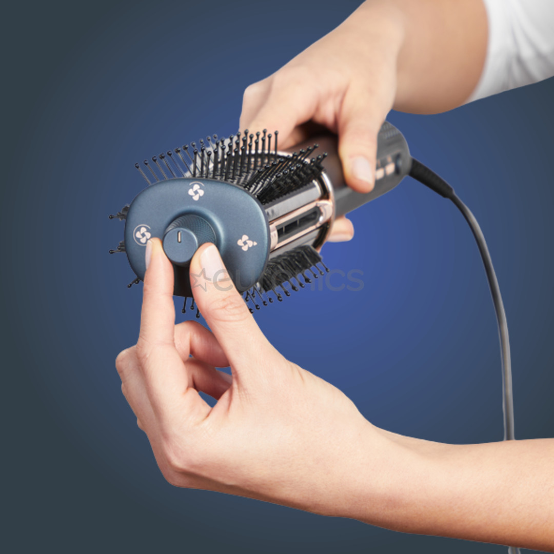 Rowenta Air Brush 3D, 1100 Вт, синий/медный - Фен-щетка