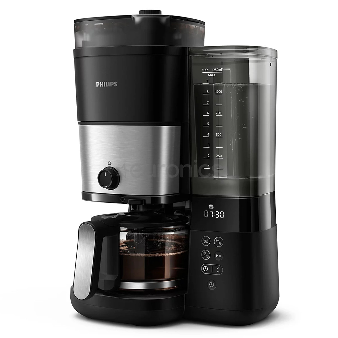 Philips All-in-1 Brew, 1000 W, 1.25 L, must - Filterkohvimasin