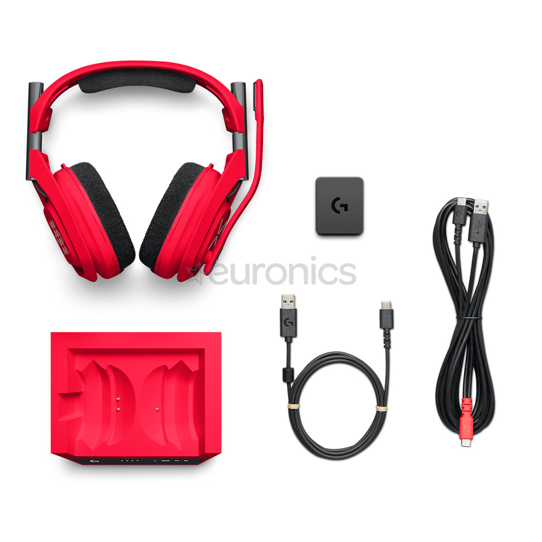 Logitech ASTRO A50 X LIGHTSPEED, punane - Juhtmevaba peakomplekt