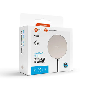 Fixed MagPad Slim, 25 W, Qi2.2, MagSafe, titanium - Wireless charger