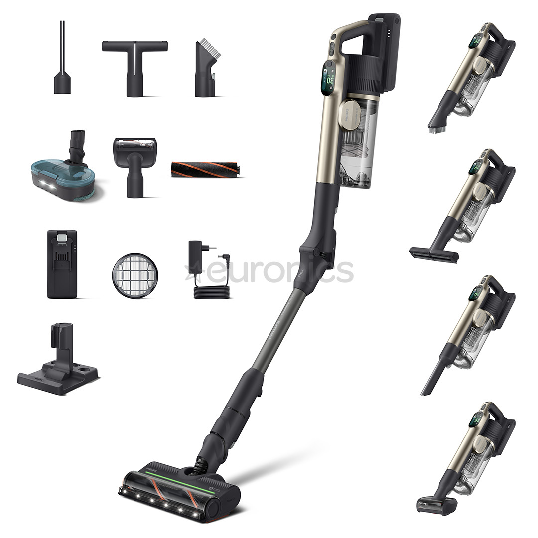 Philips PowerUp IQ 80 Aqua+ Complete, beige - Cordless vacuum cleaner