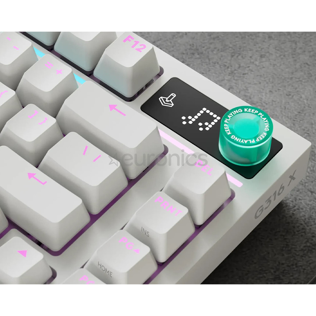 Logitech G316 X 75, tactile, US, valge - Klaviatuur