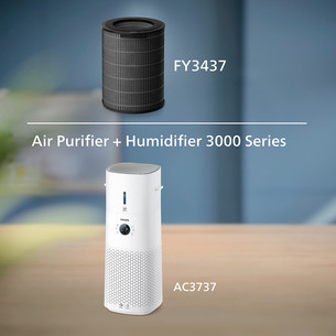 Philips 3000 Series, white - Air purifier-humidifier