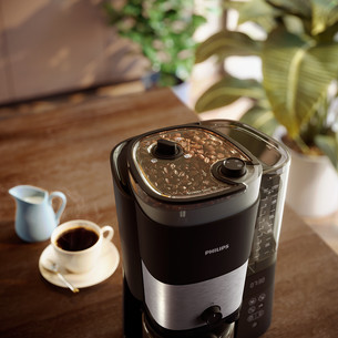 Philips All-in-1 Brew, встроенная кофемолка, 1,25 л, черный - Капельная кофеварка