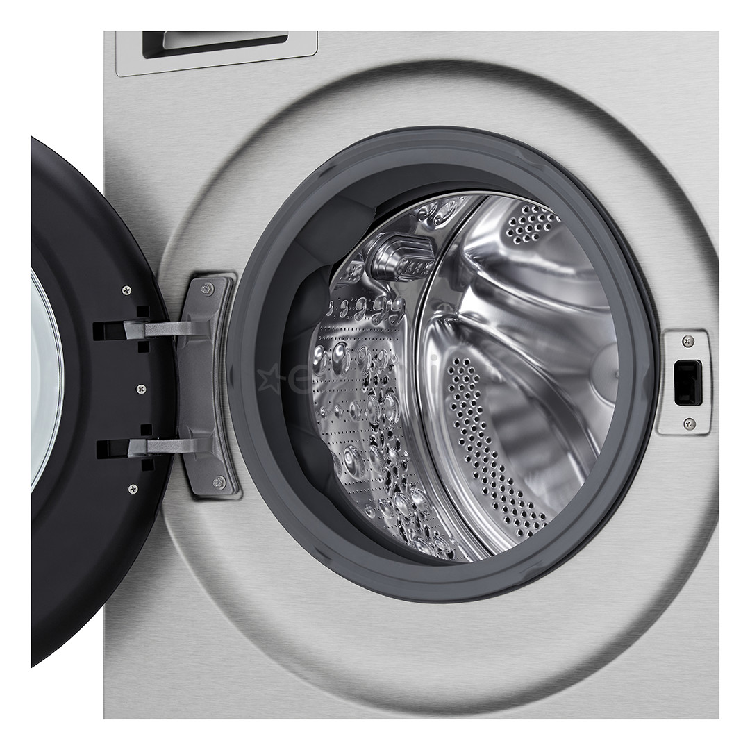 LG, 9 kg, depth 47.5 cm, 1200 rpm, silver - Front load washing machine