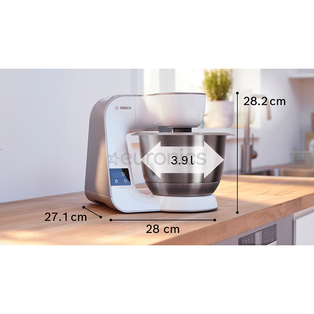 Bosch MUM 5, Seeria 4, 1000 W, valge/pronks - Köögikombain