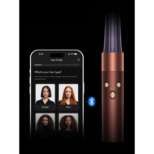 Dyson Airwrap i.d.™, Bluetooth®, 1300 W, Straight+Wavy, Plum/Copper - Airstyler