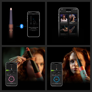 Dyson Airwrap i.d.™, Bluetooth®, 1300 W, Straight+Wavy, Plum/Copper - Airstyler