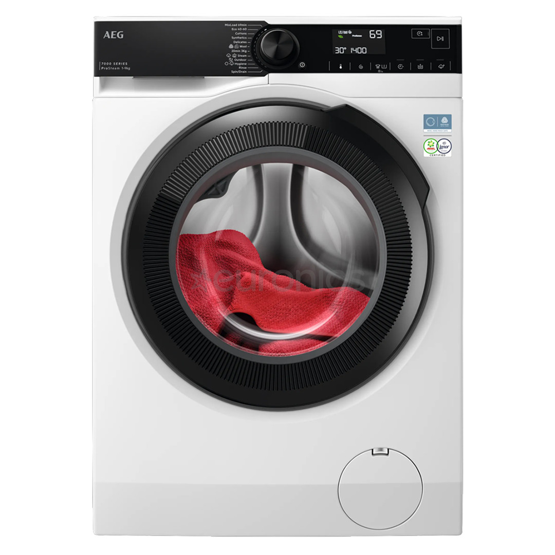 AEG 7000 Series ProSteam, 9 kg, depth 57.2 cm, 1400 rpm - Front load washing machine