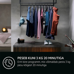 AEG 7000 Series ProSteam, 9 kg, depth 57.2 cm, 1400 rpm - Front load washing machine
