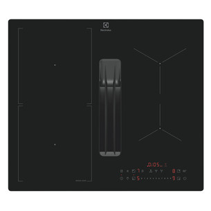 Electrolux 600 XT Bridge, laius 60 cm, must - Integreeritav pliidiplaat õhupuhastiga ECC63410CB