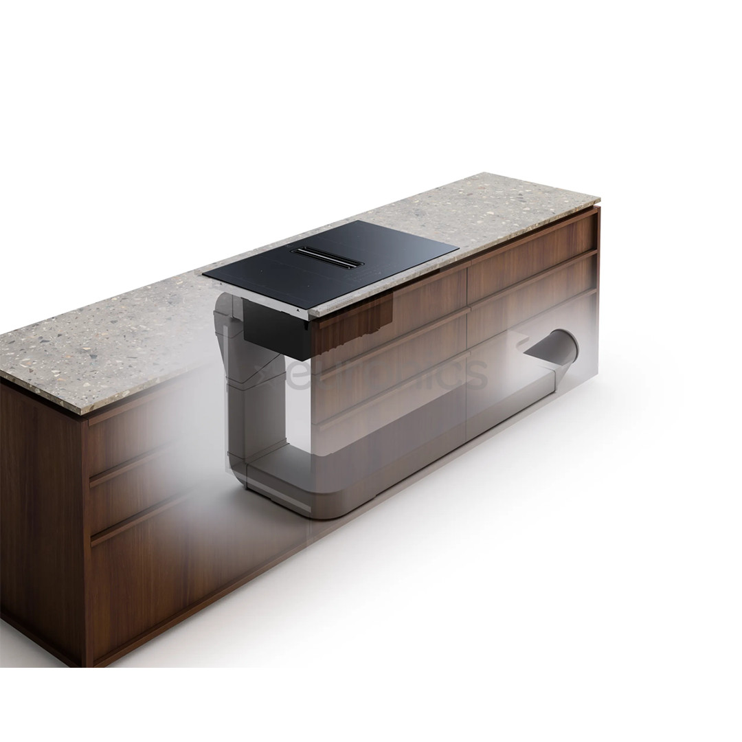 Electrolux 600 XT Bridge, laius 60 cm, must - Integreeritav pliidiplaat õhupuhastiga