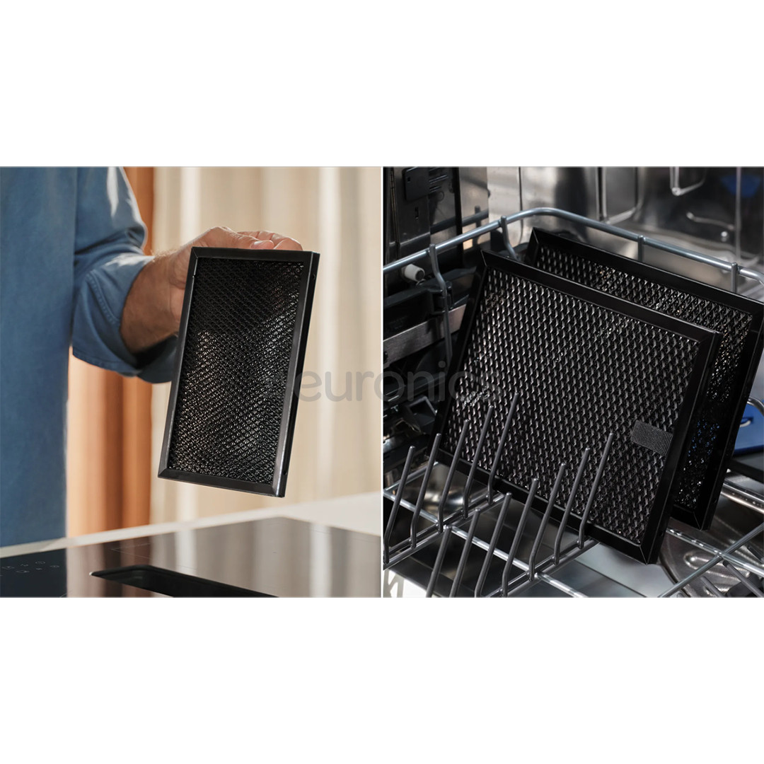 Electrolux 600 XT Bridge, laius 60 cm, must - Integreeritav pliidiplaat õhupuhastiga