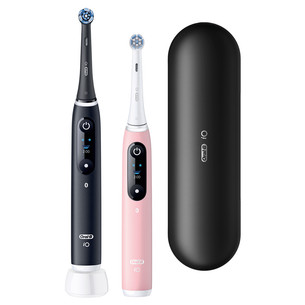 Braun Oral-B iO6 Duo Pack, черный/розовый - Комплект электрических зубных щеток