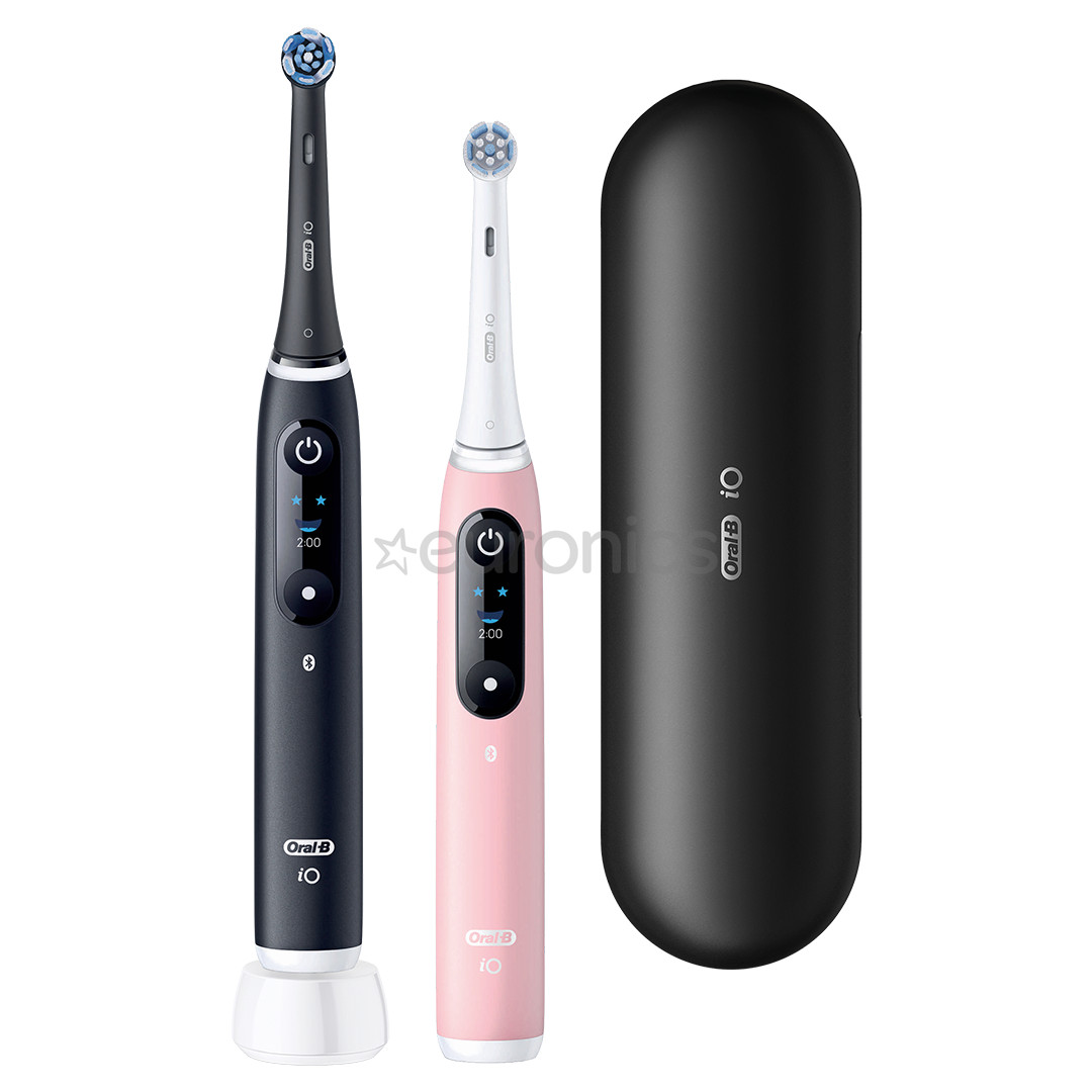 Braun Oral-B iO6 Duo Pack, черный/розовый - Комплект электрических зубных щеток