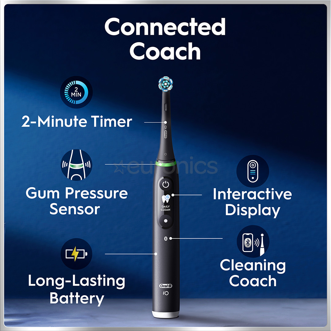 Braun Oral-B iO6 Duo Pack, черный/розовый - Комплект электрических зубных щеток