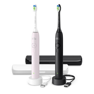 Sonicare 3100 Series, pink/black - Electric toothbrush set