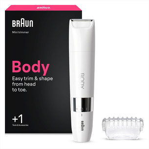 Braun, сухое и влажное использование, белый - Мини-триммер BS1000.NEW
