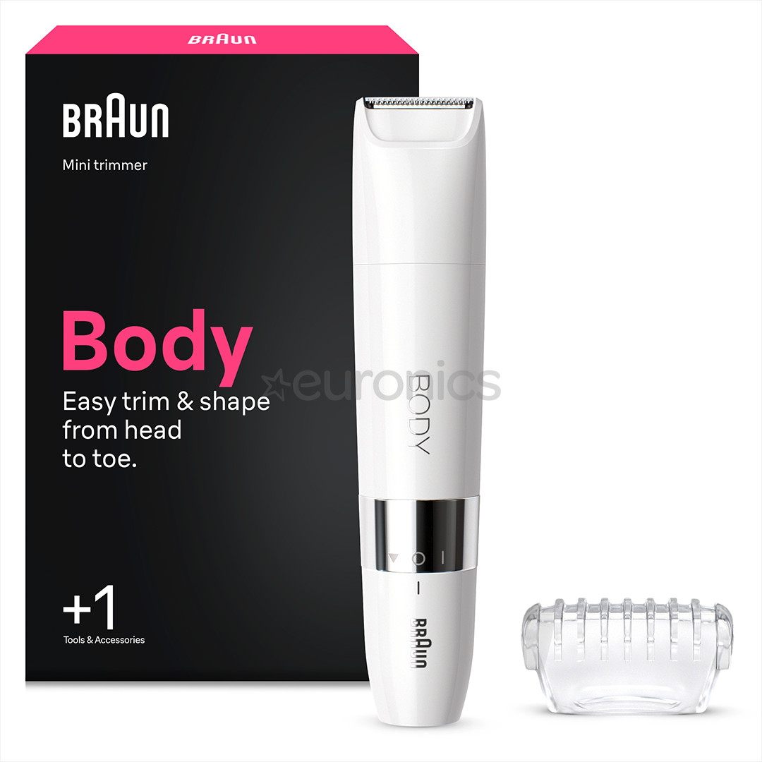 Braun, сухое и влажное использование, белый - Мини-триммер