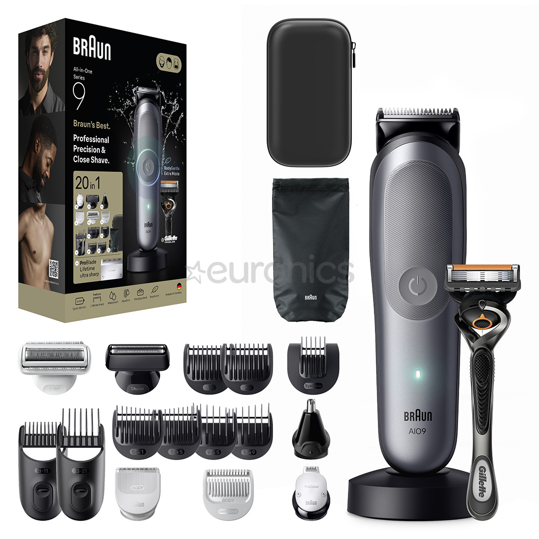 Braun All-in-1 Серия 9, 20 в 1, серый - Мультитриммер
