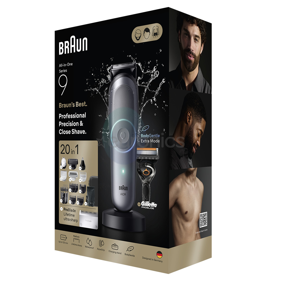 Braun All-in-1 Серия 9, 20 в 1, серый - Мультитриммер