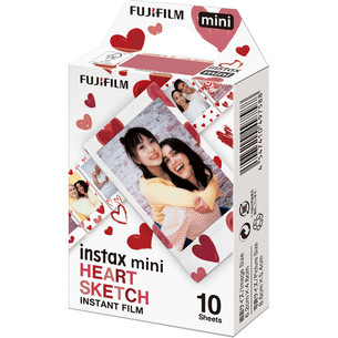 Fujifilm Instax Mini Heart Sketch, 10 tk - Fotopaber 4547410497588