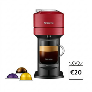 Krups Nespresso Vertuo Next, punane - Kapselkohvimasin XN910510