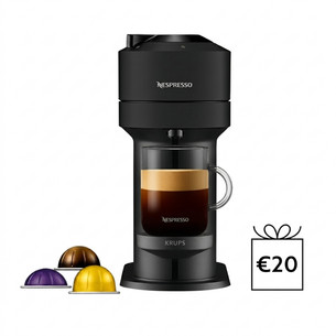 Krups Nespresso Vertuo Next, mattmust - Kapselkohvimasin XN910N10