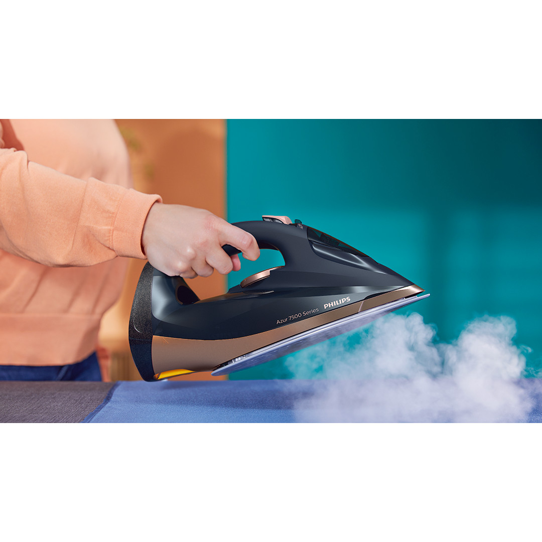 Philips Azur 7500 Series, 3200 W, blue/golden - Steam Iron