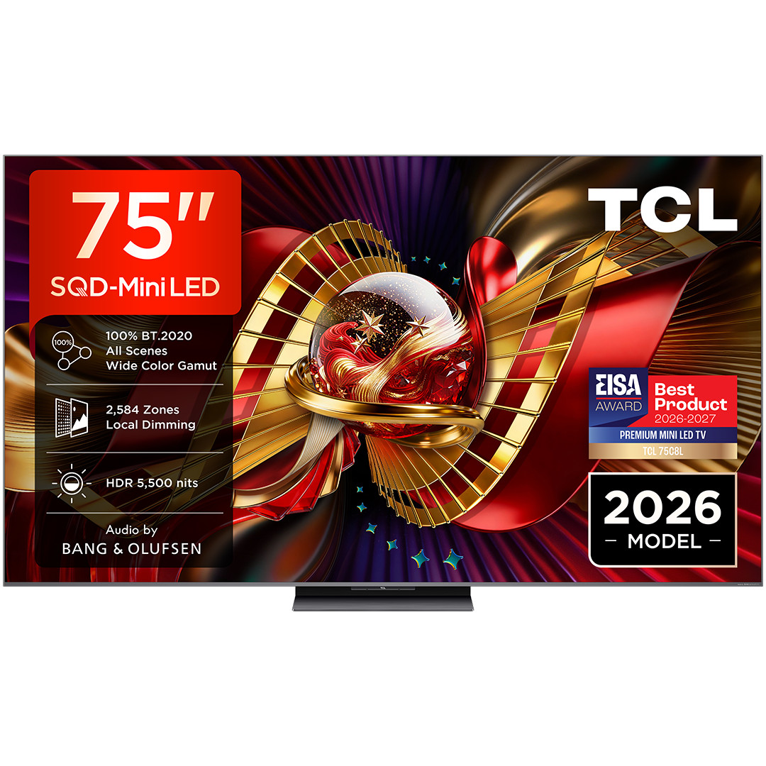 TCL C8L, 75", 4K UHD, SQD-Mini LED, must - Teler