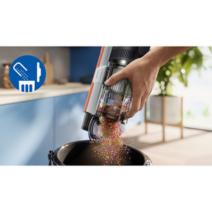 Philips PowerUp 30, оранжевый/серебристый - Беспроводной пылесос