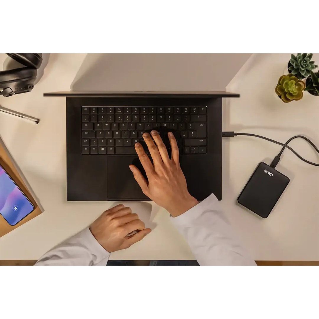 Western Digital Elements Portable (USB-C), 6 TB, must - Väline kõvaketas