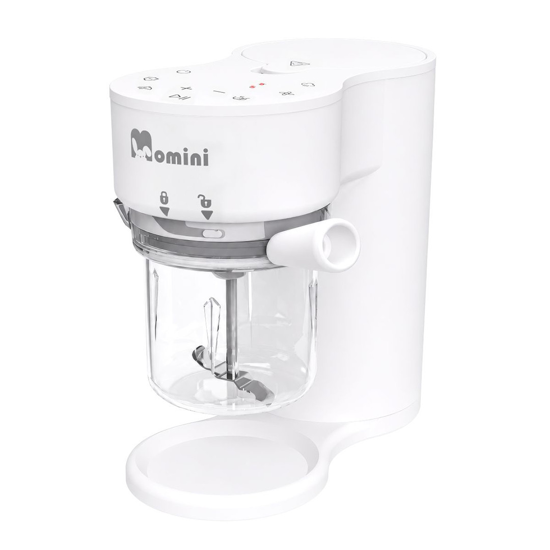 Momini YummyMaker 5-in-1, self-sterilization, white - Baby steam blender