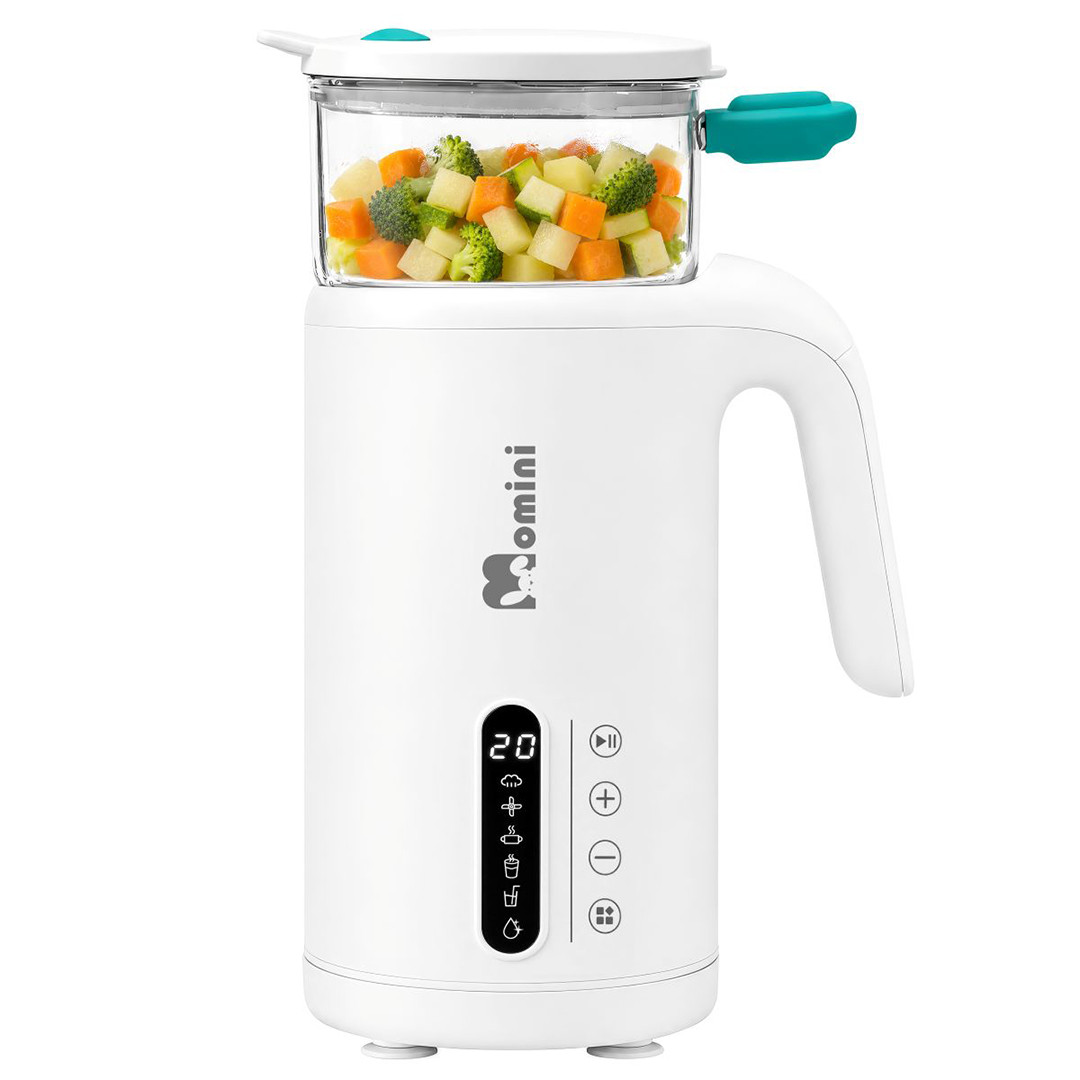 Momini TinyCook 6-in-1, milk preparation function, white - Steam blender