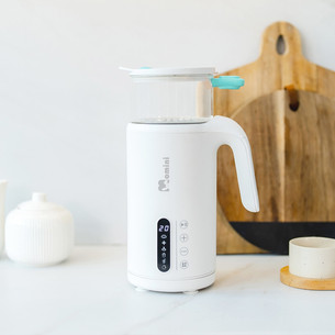 Momini TinyCook 6-in-1, milk preparation function, white - Steam blender