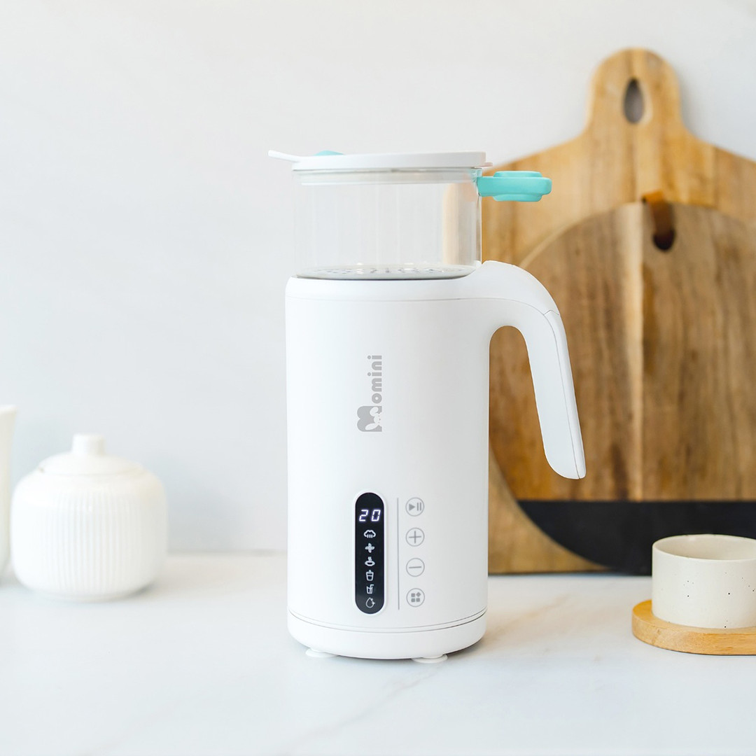 Momini TinyCook 6-in-1, milk preparation function, white - Steam blender
