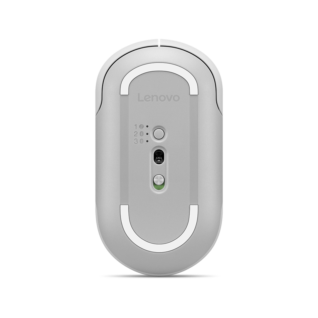 Lenovo 700 Multi-Device Wireless Silent Mouse, valge/hall - Juhtmevaba hiir