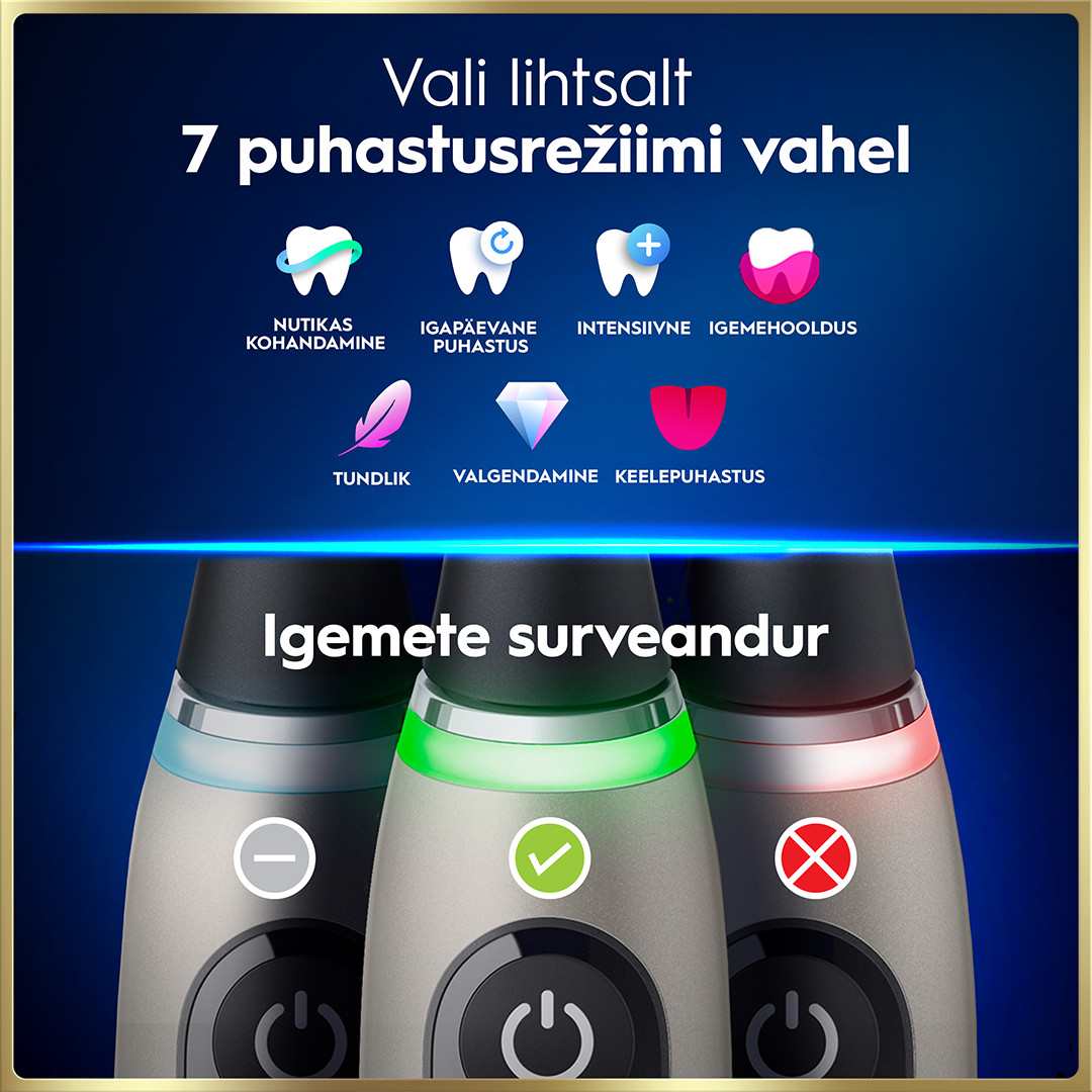 Braun Oral-B iO 9, Lunar Gold, kuldne - Elektriline hambahari